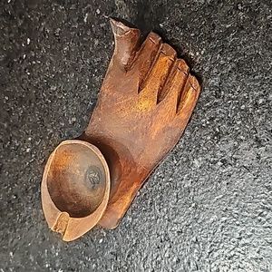 Wooden Foot Ashtray/Incense